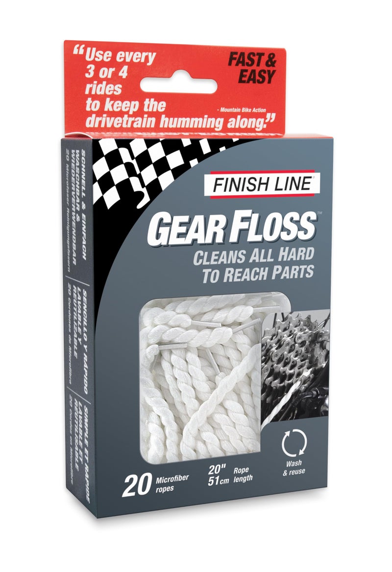 Finish Line Gear Floss Microfiber Cleaning Rope (Pack of 20 microfiber ropes) - Image 1